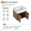Meuble-lavabo simple 24,07 po avec plateau en résine Keenen