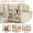 5 Tier Large Book Shelf, Bookcase Home Office Open Bookshelf,Shelves For Living Room, Office Shelf,Vintage Industrial Style Bookshelf With White Metal Frame, White-40314495