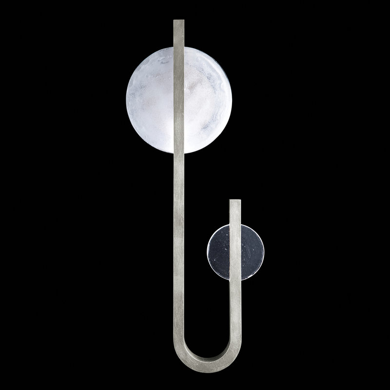 Selene 36" Silver and Clear Glass LED Sconce