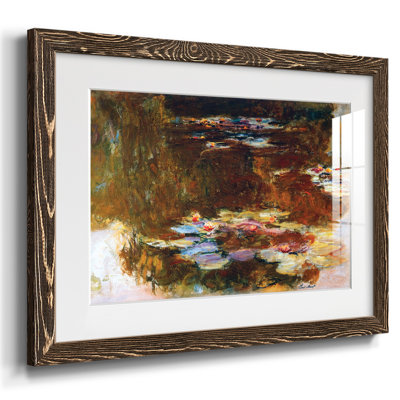 «Water Lily Pond», 1917 02 - Reproduction encadrée rustique avec tableau mat