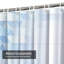 Rideau de douche abstrait géométrique bleu à 12 crochets-863335162