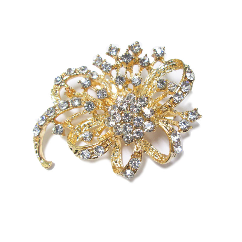 Broche en cristal Exmouth, Or