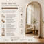 Miroir mural en bois, miroir mural irrégulier à forme libre pour décoration intérieure, 36 po x 72 po