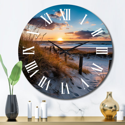 Horloge murale Tranquility Path To Dune Beach IV