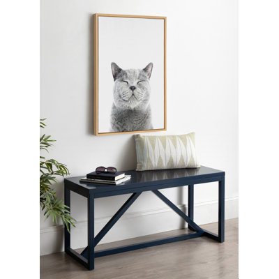 «Sourire chat» par Amy Peterson, reproduction d'art sur toile encadrée
