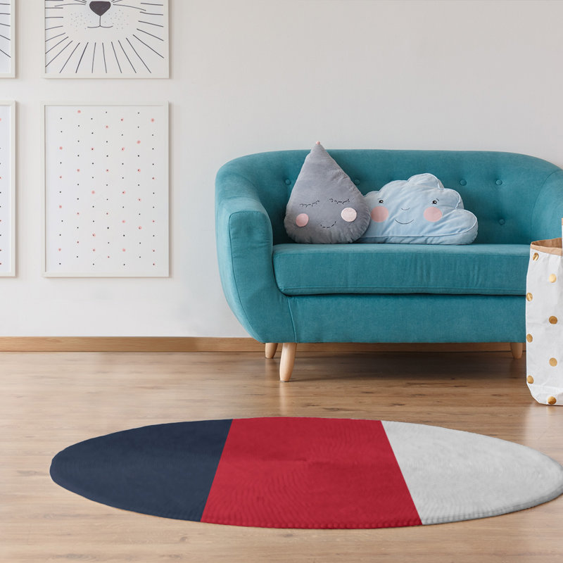 Chenille Indoor Rug, Round 5'