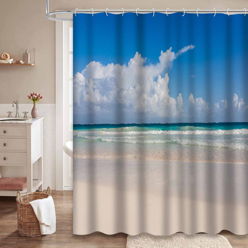 Magnifique rideau de douche avec 12 crochets, L 72 po x l 78 po