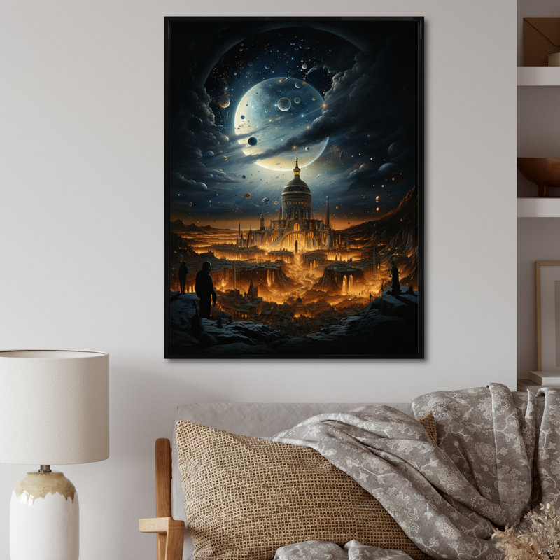 "Leshly", "Art de l'islam", "Impression sur toile", H 32 po x l 24 po x P 1 po, Cadre flottant noir