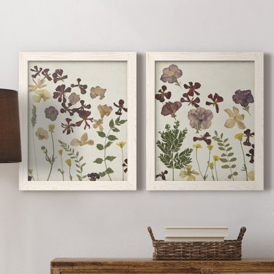 Pressed Flower Arrangement III - Ensemble de 2 reproductions d'art