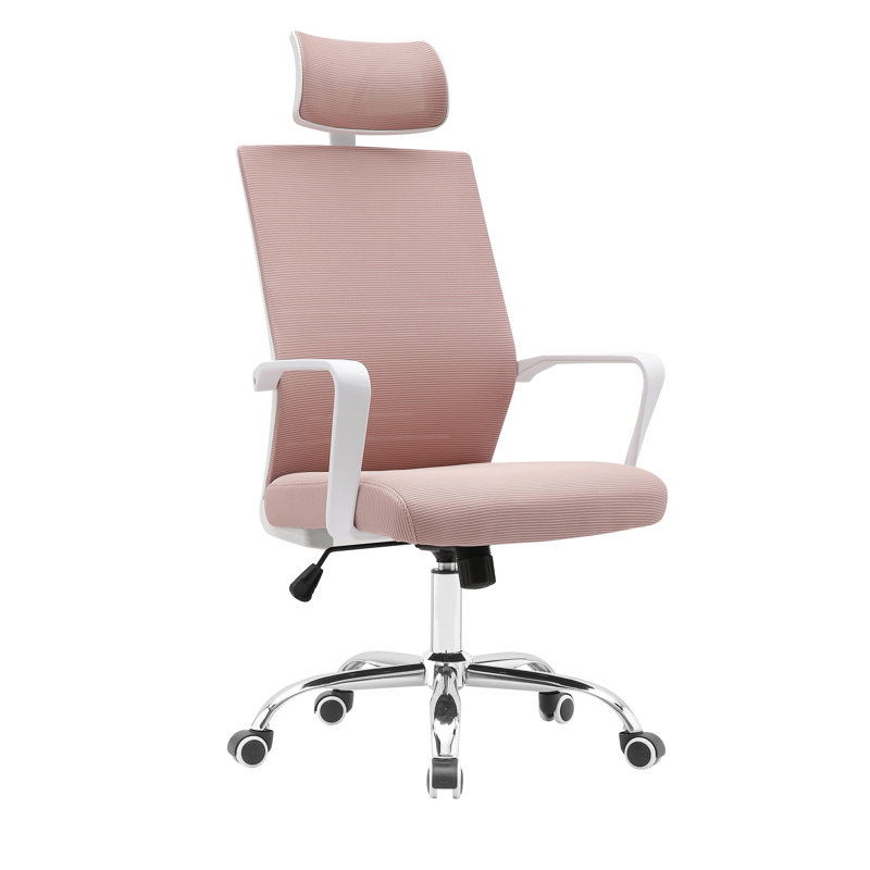 Chaise de travail en filet Johnathon, Rose