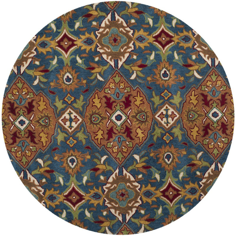 Cranmore Hand Tufted Wool Southwestern Rug, Round 6'