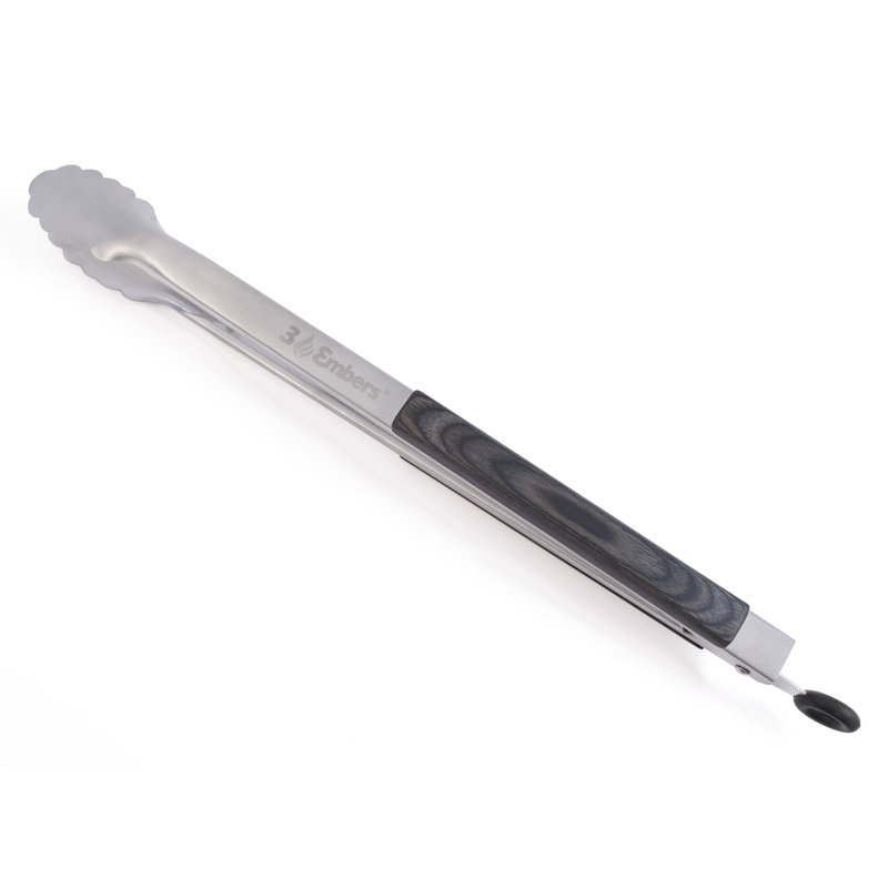 Stainless Steel Locking Tongs with Pakkawood Handle