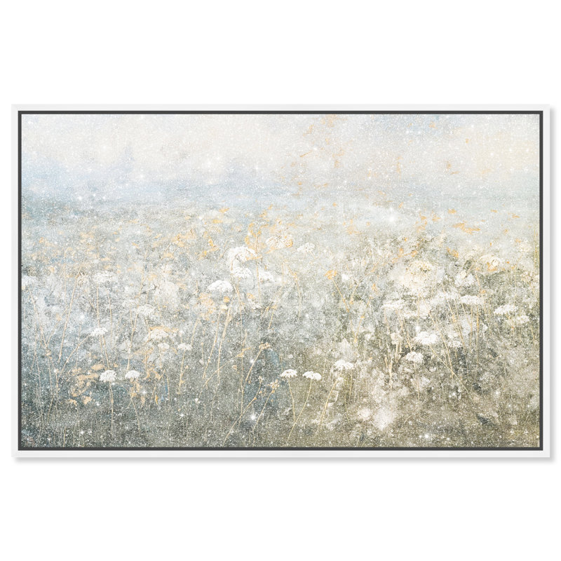 Meadow Veil Canvas Floral & Botanical Print by Oliver Gal, Black Frame, 15 x 10, 37"H x 55"W, White Frame