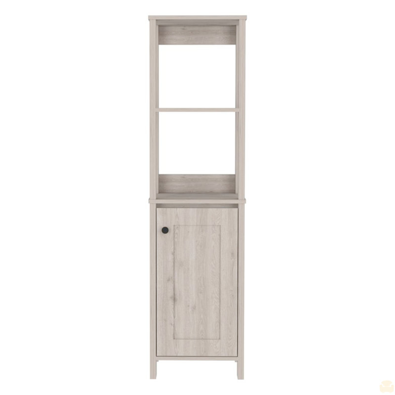 Linen Cabinet Jannes, Two Open Shelves, Single Door
