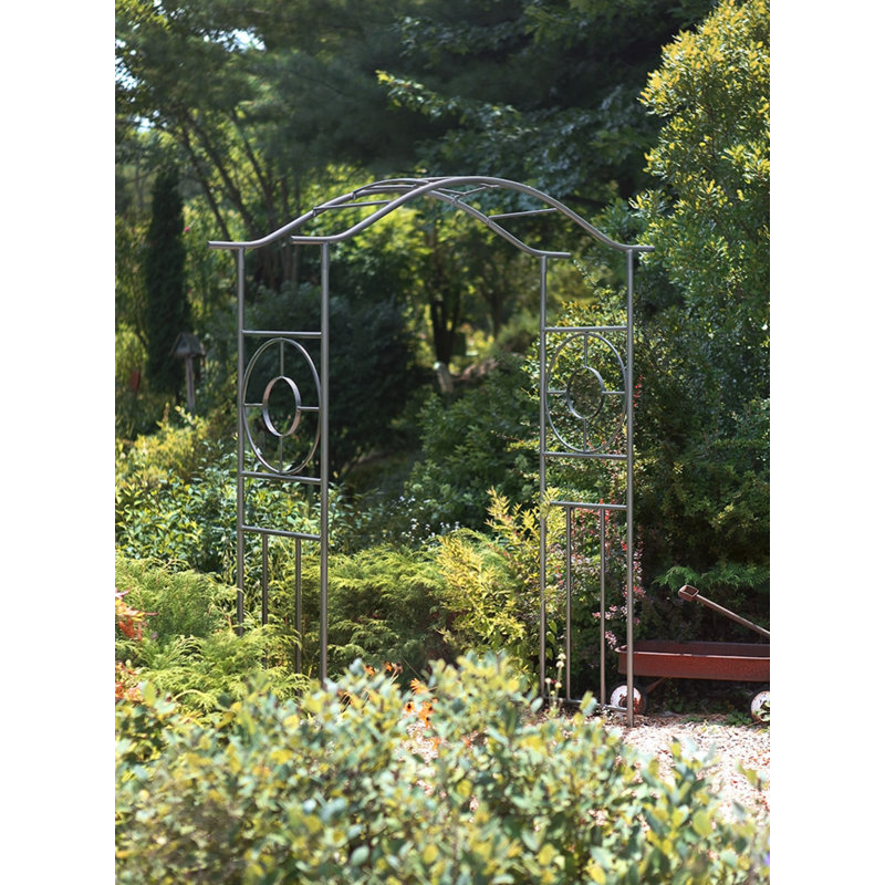 Alari 66.25'' W x 21'' D Iron Arbor in Black