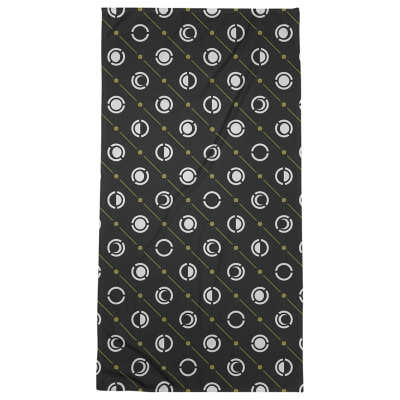 Skeffingt Beach Towel, Black/Green