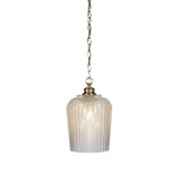 Chy Chain Hung Pendant Shown With 9" Textured Glass