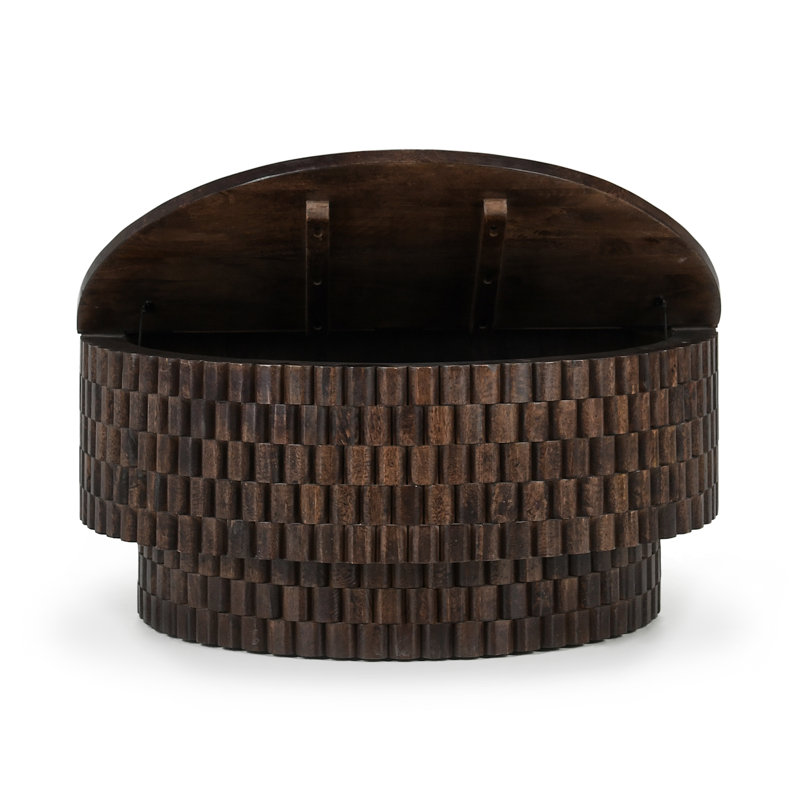 Norwood 40" Round Coffee Table, Dark Brown