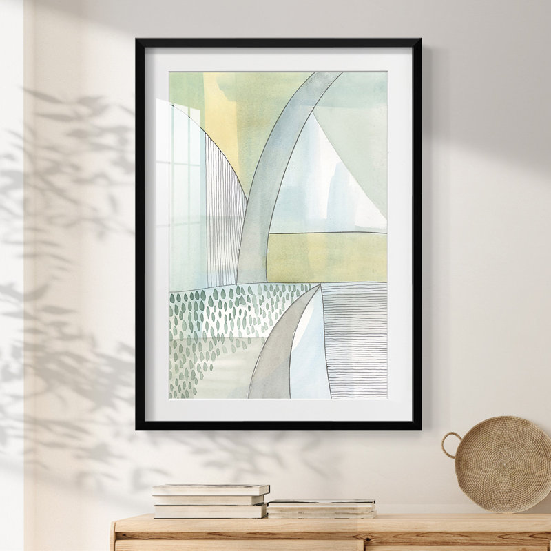 Mint Reflection II - impression encadrée, H 28,5 po x l 20,5 po, Noir