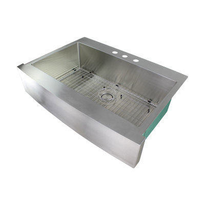 Diamond 35.75'' L Mounting / Installation Required Single Bowl Stainless Steel Kitchen Sink