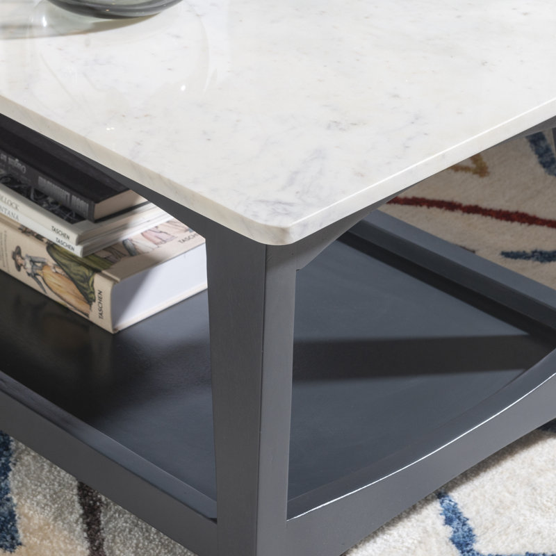 Table basse à quatre pieds avec rangement Annalyne, Noir