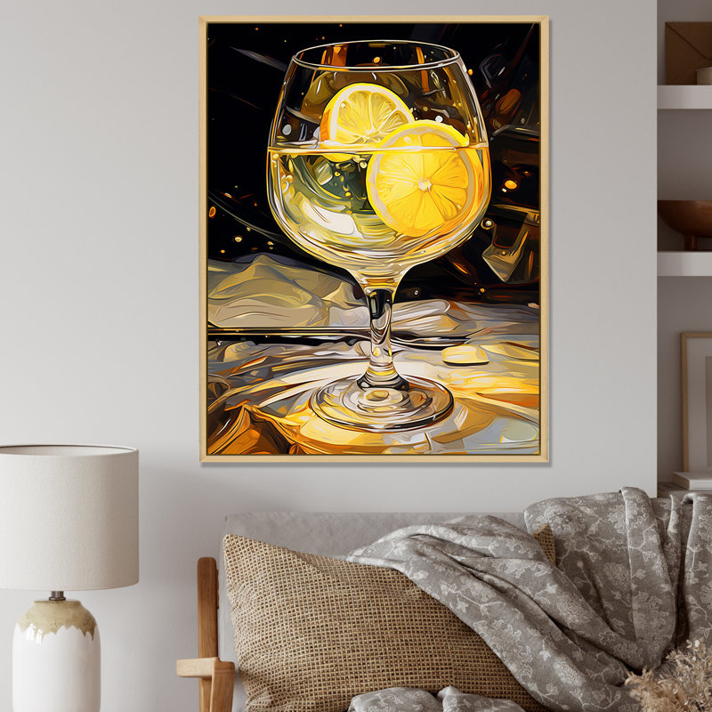 «Goblets Glow On», reproduction sur toile, H 44 po x l 34 po x P 1,5 po, Cadre naturel flottant