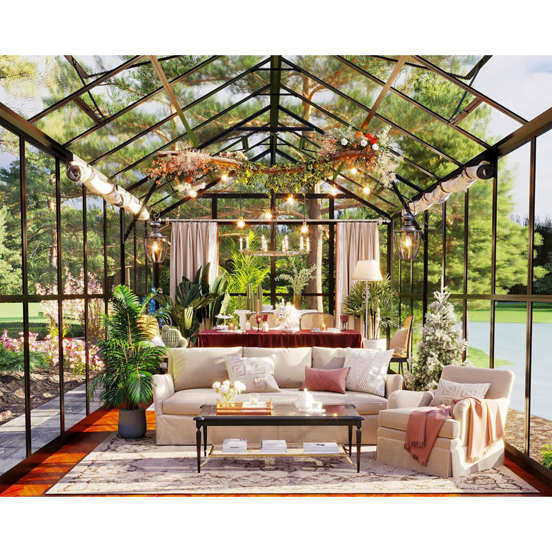 Serre hybride en polycarbonate 12 po x 13,5 po x 9 pi Grower's Haven, H 88 po x l 96 po x P 192 po