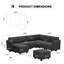 Canapé modulaire réversible en coin avec repose-pieds de 116,6 po Kimbrel-86866574