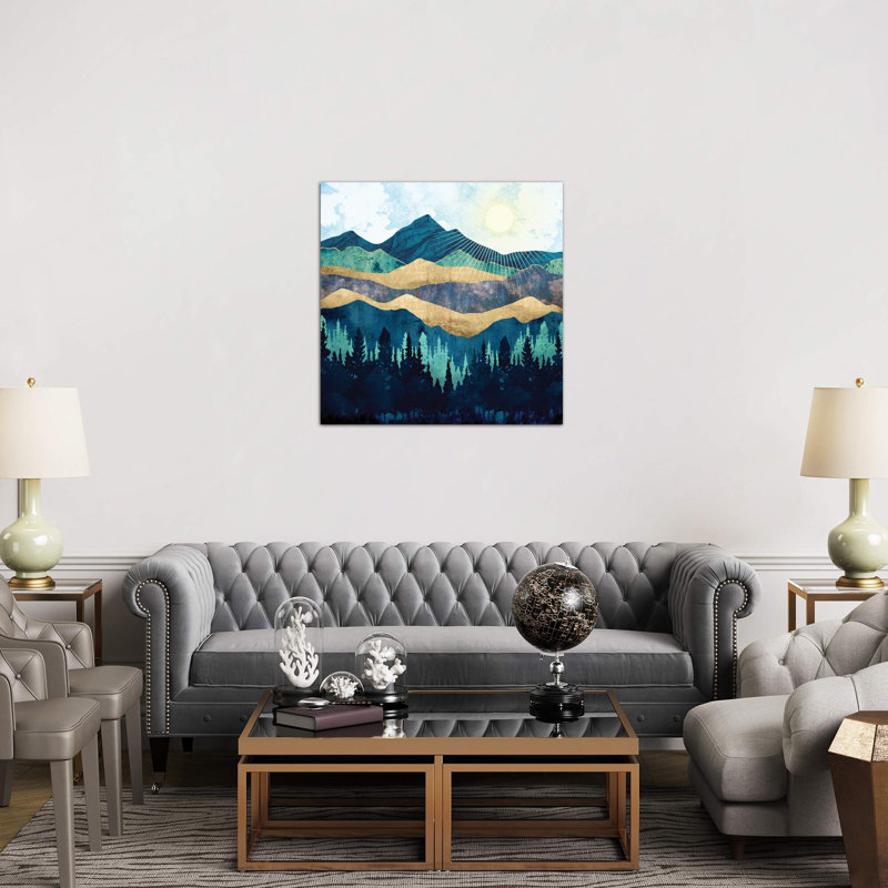 Blue Forest - Wrapped Canvas Print, 93.98 cm H x 93.98 cm W x 1.91 cm D