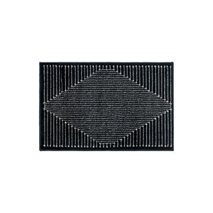 Modern Black And Cream Geometric Area Rug