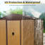 Remise de rangement extérieure en métal 8 pi x 4 pi avec porte coulissante et fondation pour cour, patio et pelouse-123375658