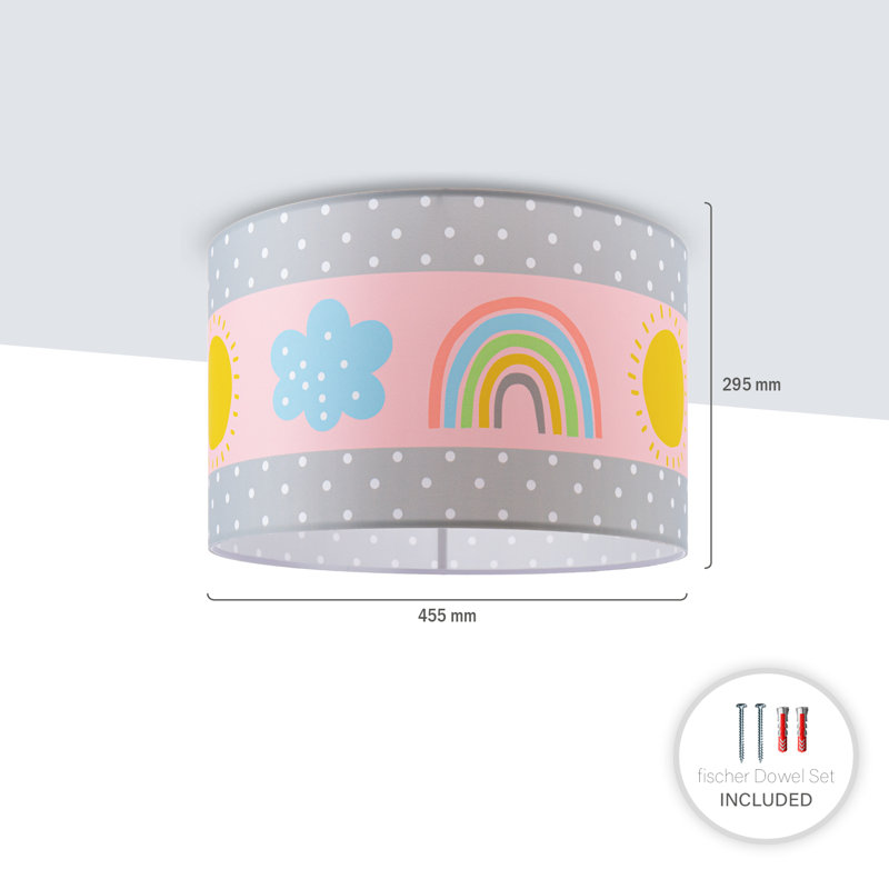 Layan Fabric Flush Ceiling Light