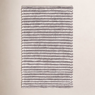 Cleodora Ivory Dark Brown Hand-Woven Chevron Rug