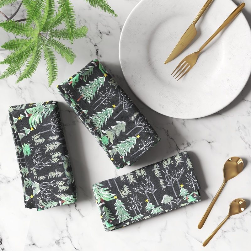 Serviette en coton 18 po Steinberg Christmas Tree Memories