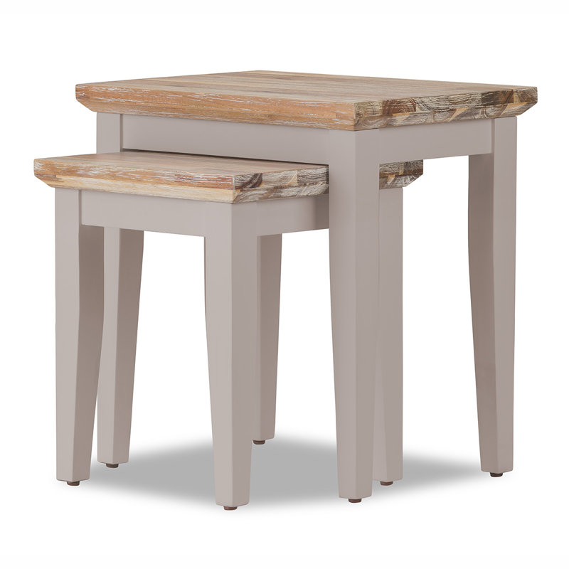 Doria Solid Wood Nesting Tables, Truffle