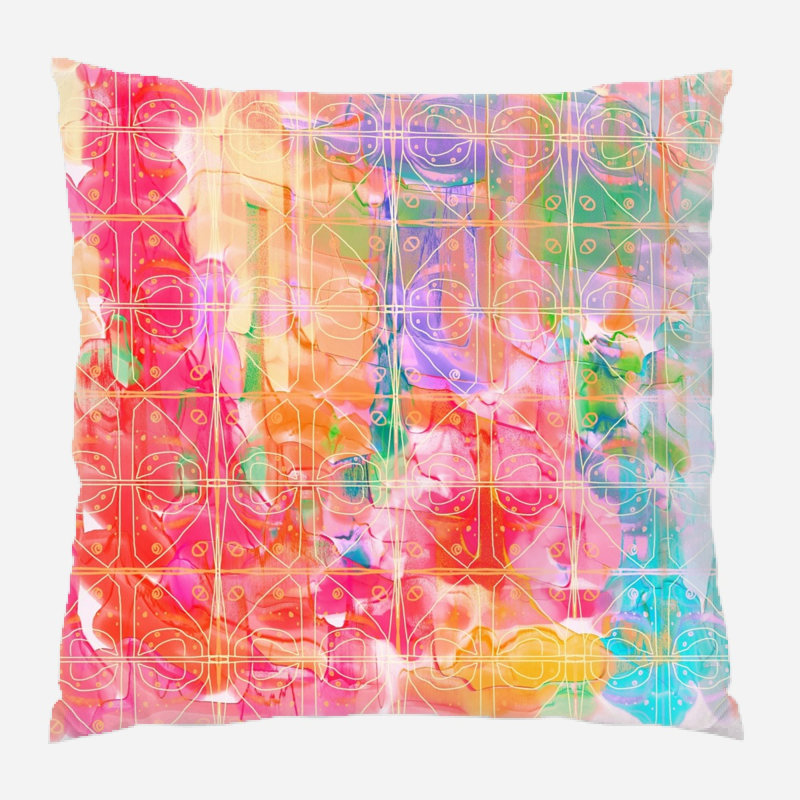 Outdoor Reversible Throw Pillow, Microsuede, Indoor