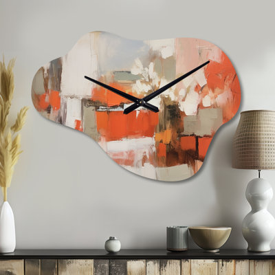 Horloge murale en métal Quinby Minimalims Enchantment II - marbre