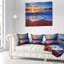 Coussin Blue Waves on Sandy Beach - Sea & Shore-29599182-29599178