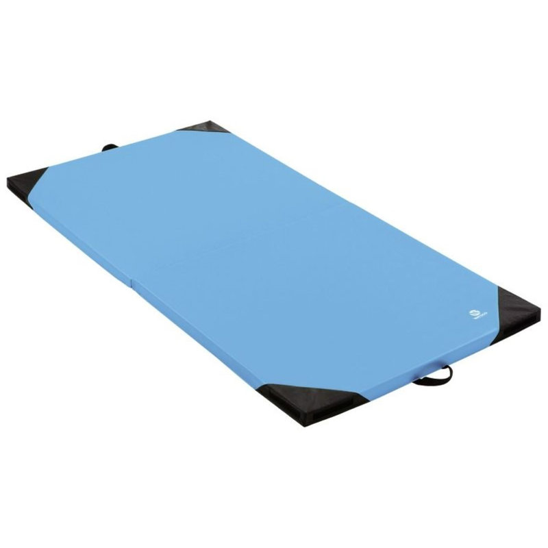 Épaisseur du tapis de pliage pliable: 2 po, Bleu, Moyen pliable 80 po x 40 po