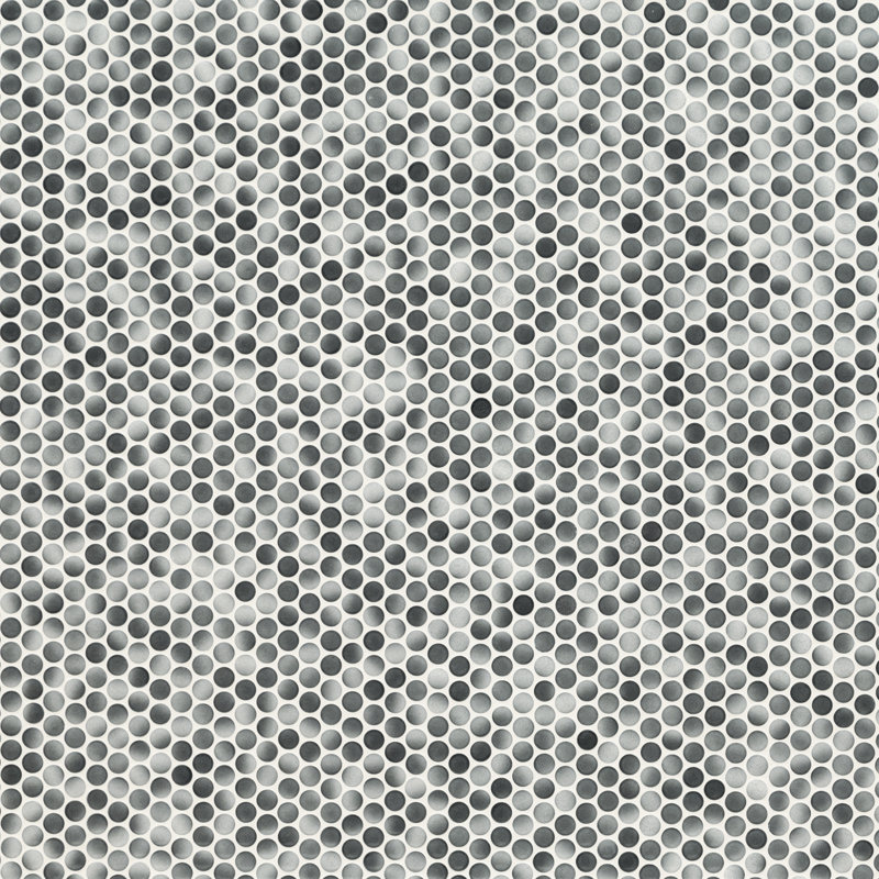 Carreaux de sol et muraux en mosaïque de porcelaine Ackland Graphite Melange Penny Round 12 po x 13 po, Graphite melange