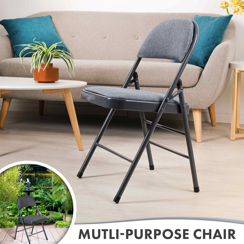 Fabric Banquet Folding Chair Folding Chair, Grey