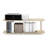 Ebern Designs Turn-N-Tube No Tools Modern Rectangle Side Table, Oak