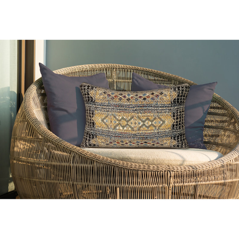  Housse et insert de coussin d'extérieur, Noir, H 12 po x l 18 po