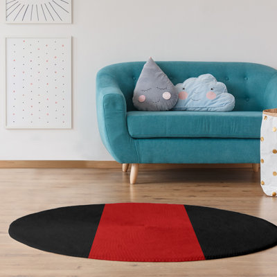 Tapis de zone rouge/noir
