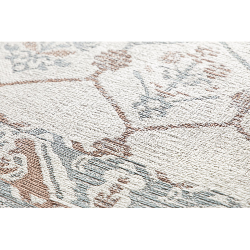 Floral Recycled P.E.T Area Rug, Blue, Rectangle 200 x 290 cm