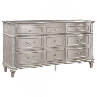 Commode 9 tiroirs avec plateau à bijoux amovible