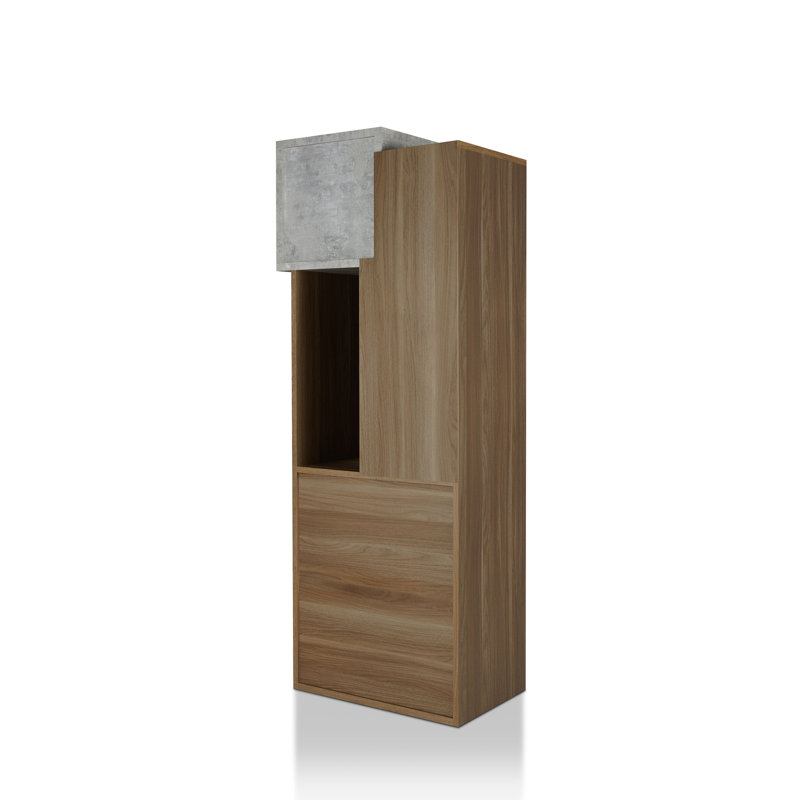 Bibliothèque géométrique en bois H 66,46 po x l 25,87 po Jeter