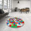 Tapis vert à motif géométrique Kiker-850479457