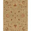 Wool Oriental Area Rug in Light Brown