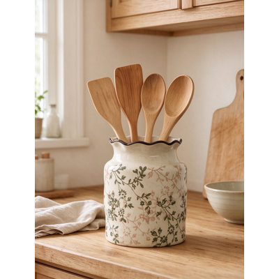 Ceramic / Porcelain Cylinder Utensil Crock